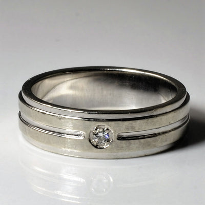 Flush Set Diamond Band | 0.03ct | SZ 8.5 |