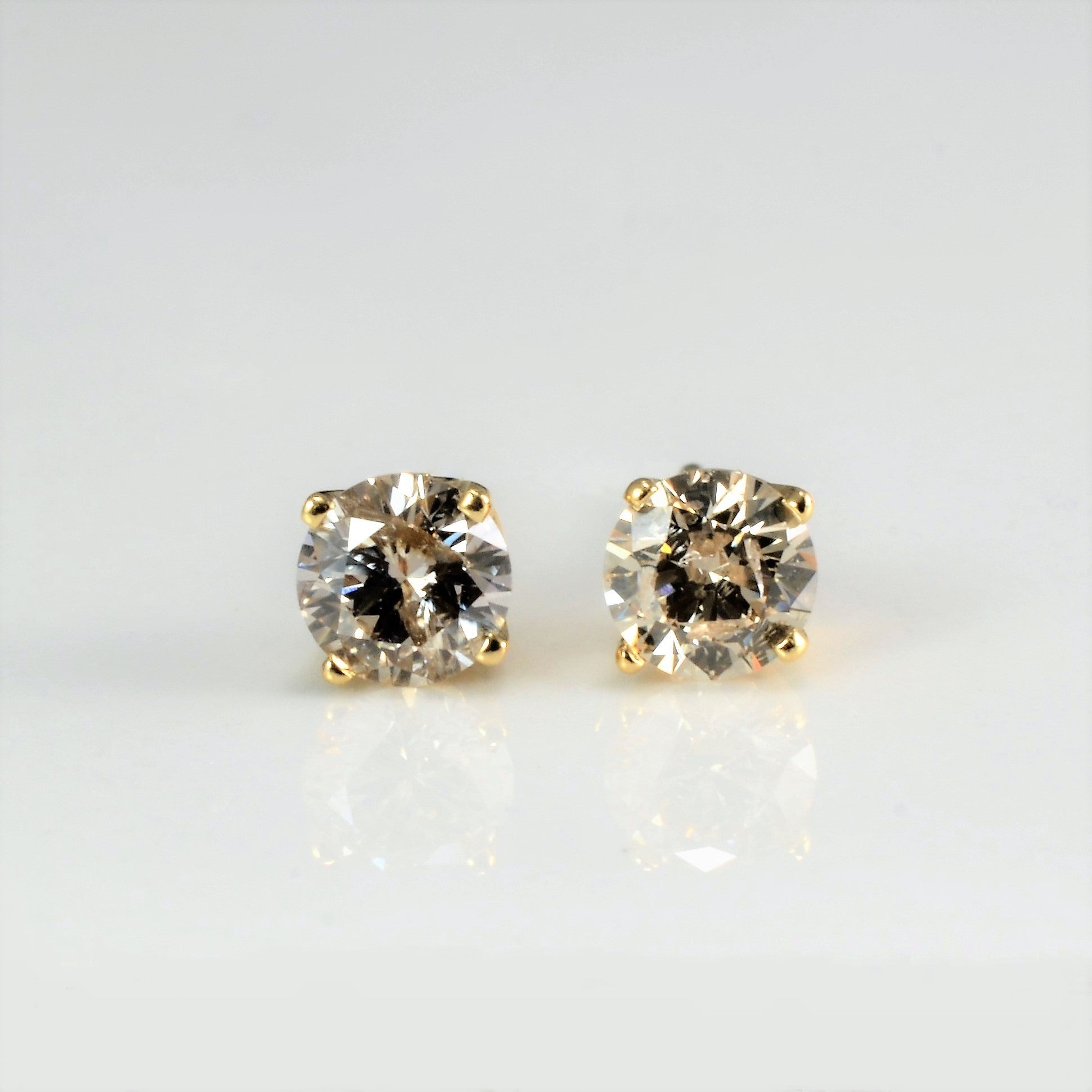 Four Prong Diamond Stud Earrings | 0.62 ctw |