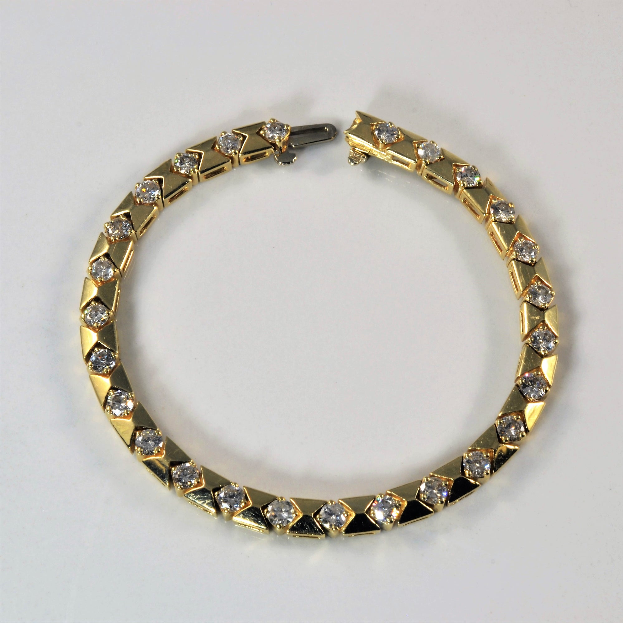 Diamond Line Bracelet | 2.86ctw I2/3 H/I | 6.5