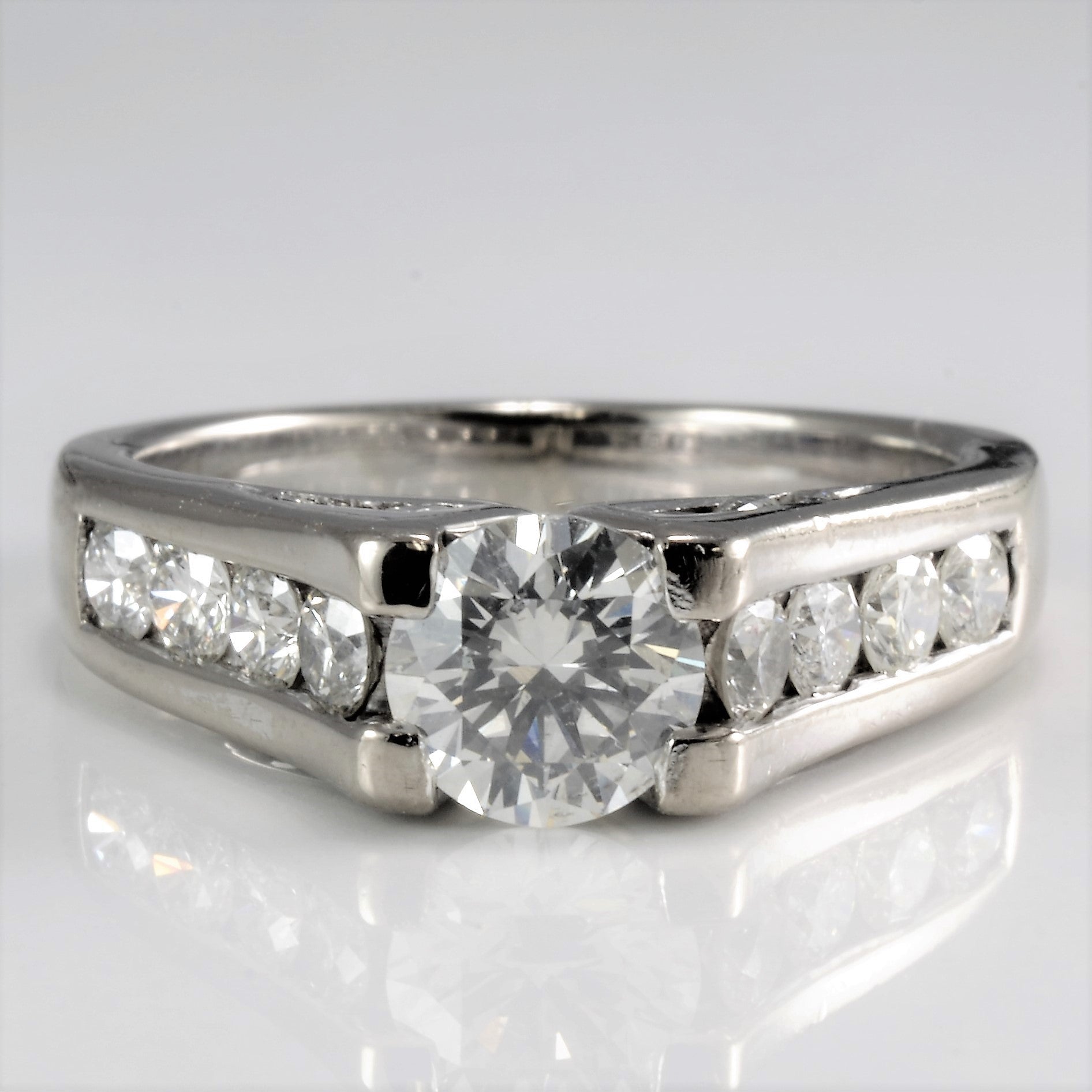 Diamond Channel Engagement Ring | 1.32 ctw, SZ 5.5 |