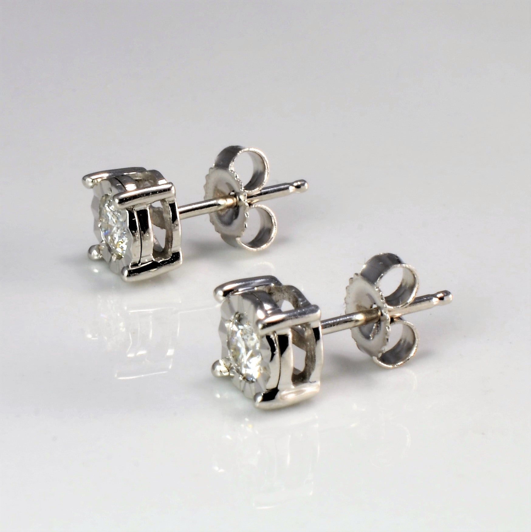 Illusion Set Diamond Stud Earrings | 0.30 ctw |