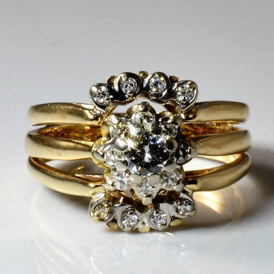 Soldered Three Ring Wedding Set | 0.56ctw | SZ 8.25 |