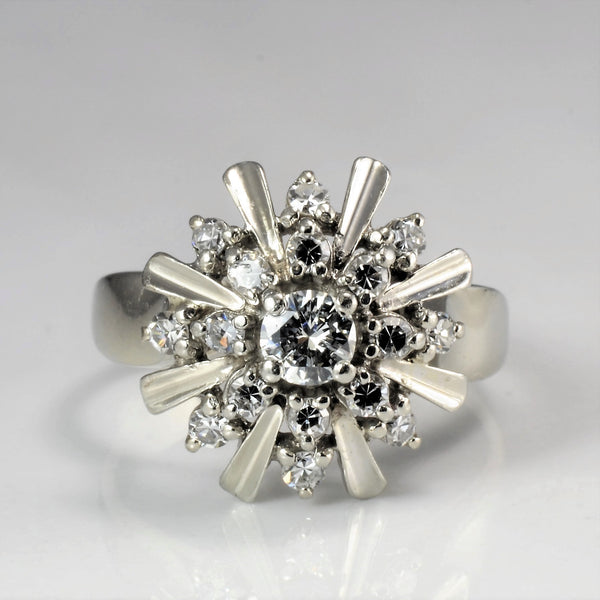 Cluster Starburst Diamond Ring | 0.41 ctw, SZ 6 |