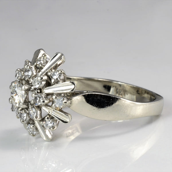 Cluster Starburst Diamond Ring | 0.41 ctw, SZ 6 |