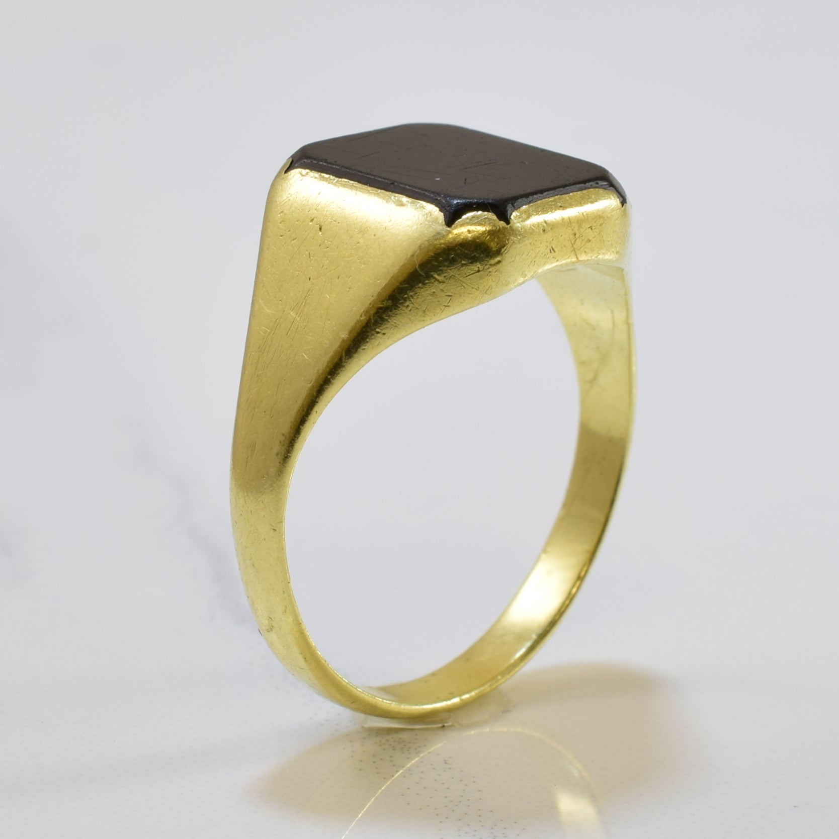 Black Onyx Signet Ring | 3.00ct | SZ 7.25 |