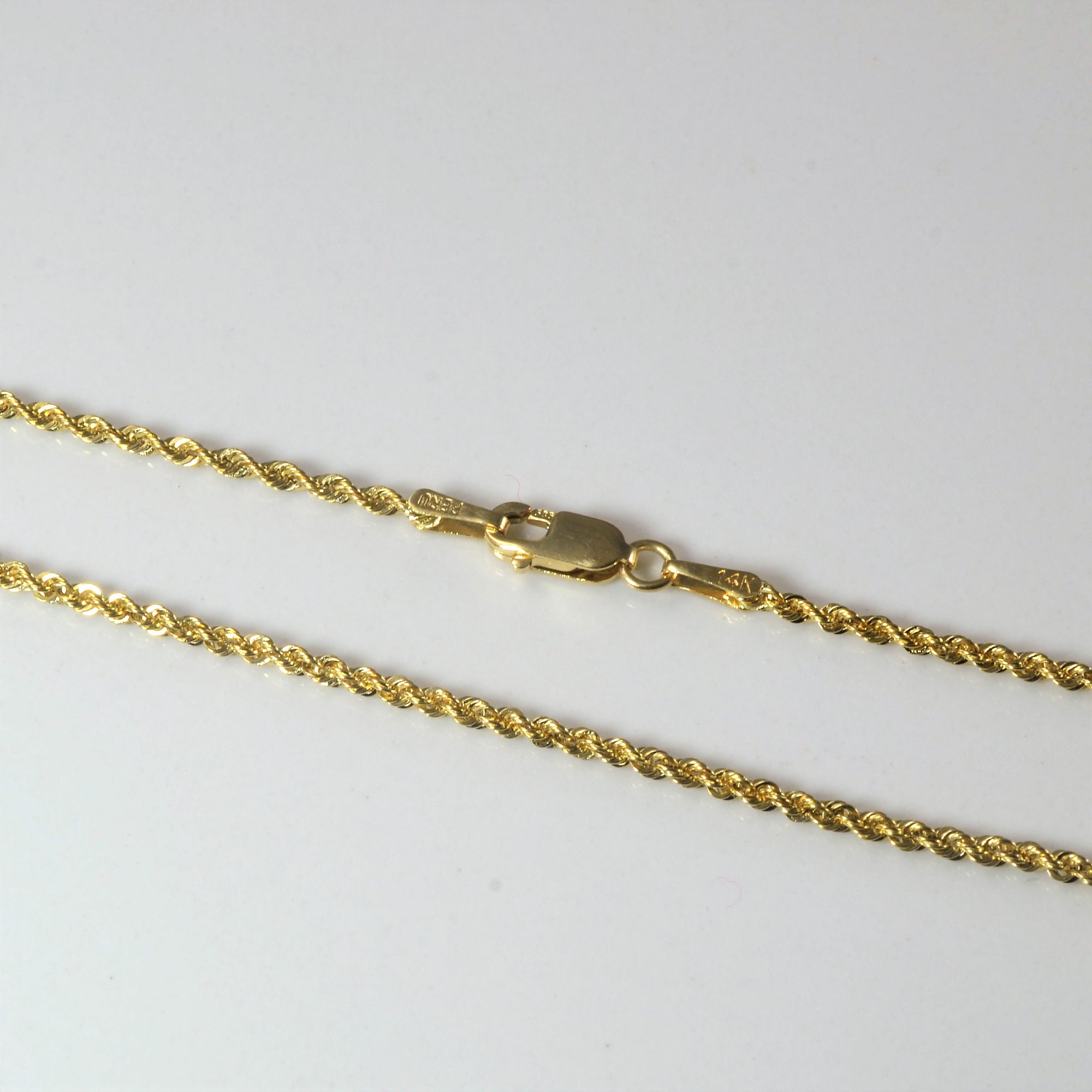 14k Yellow Gold Rope Chain | 24