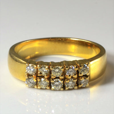 Double Row Diamond Band | 0.40ctw | SZ 6.75 |