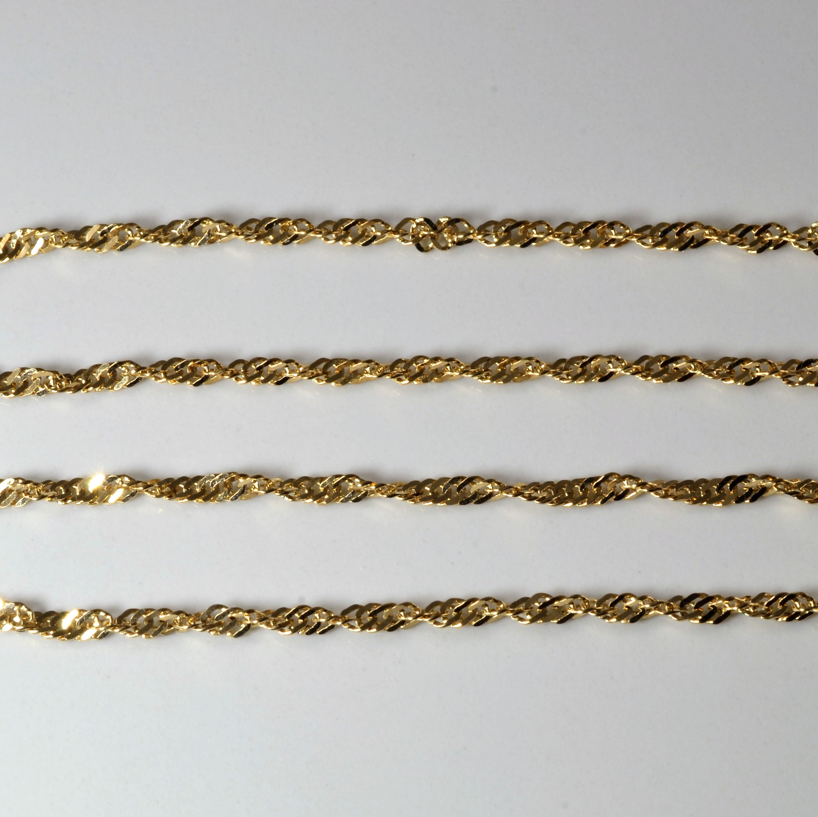 10k Yellow Gold Singapore Chain | 20" |