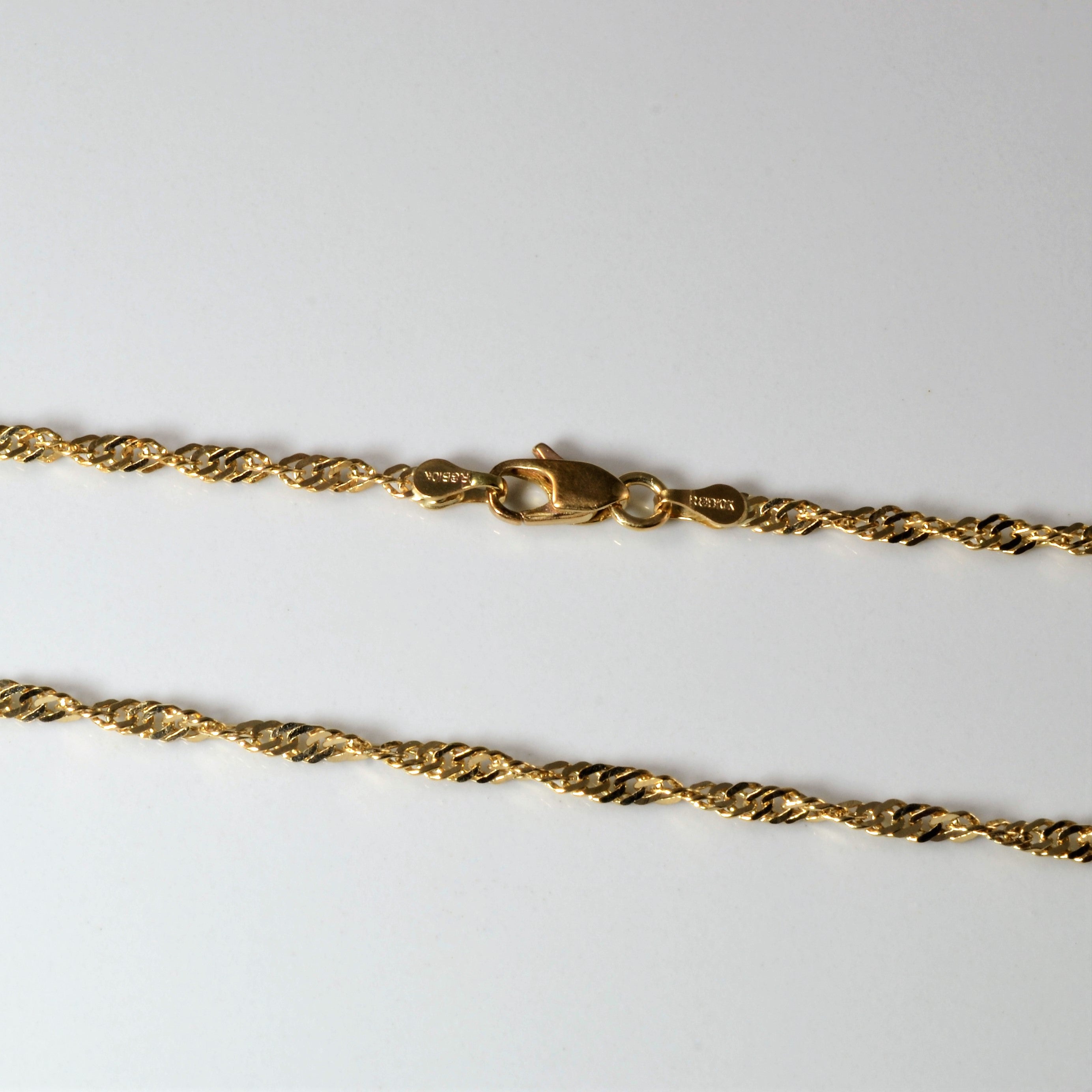 10k Yellow Gold Singapore Chain | 20" |