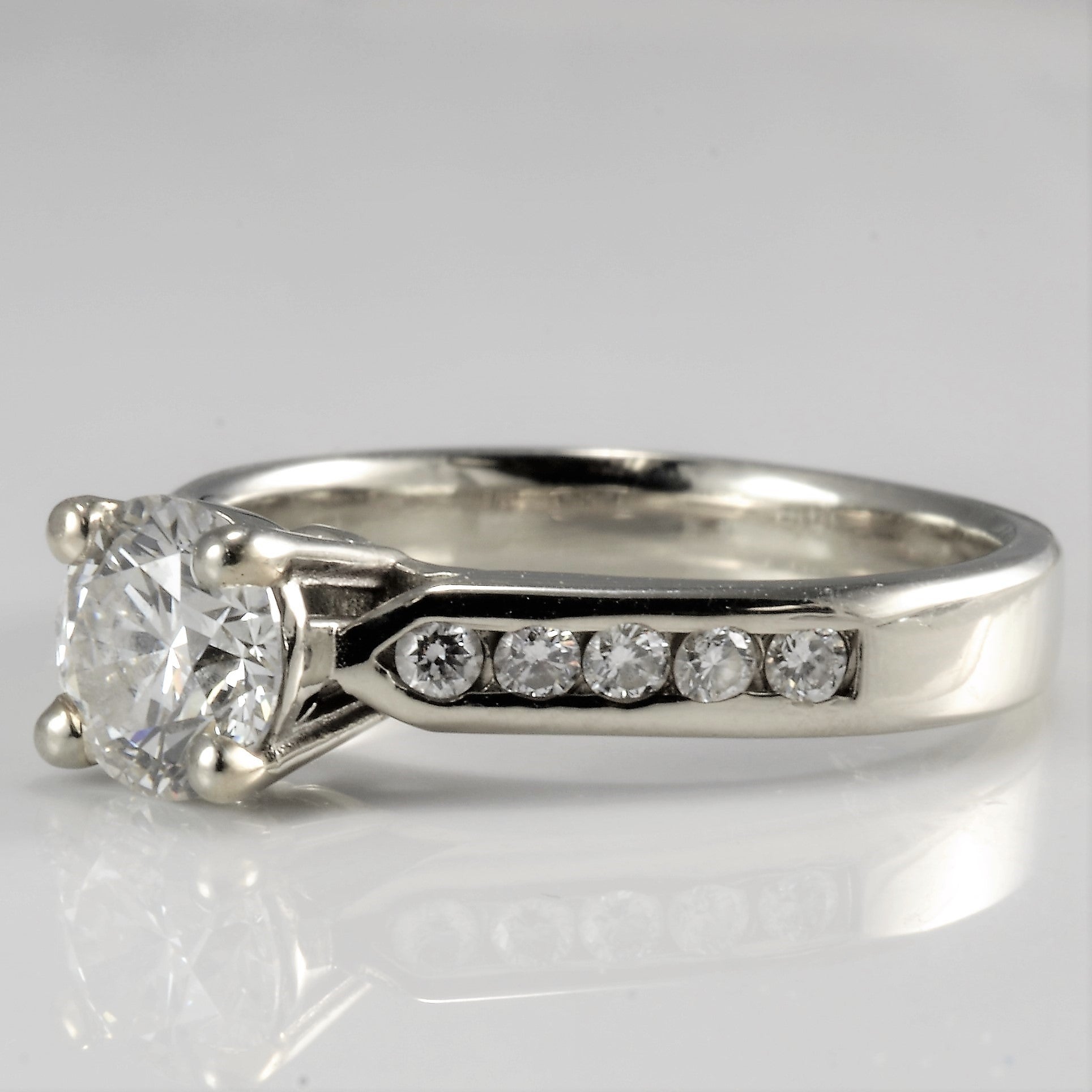 Canadian Diamond Channel Engagement Ring | 0.86 ctw, SZ 5|