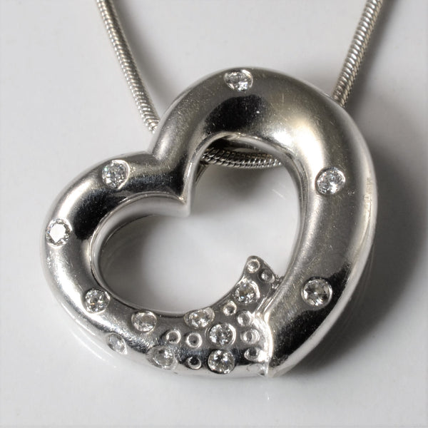 Birks' Gypsy Set Diamond Heart Necklace | 0.11ctw | 18