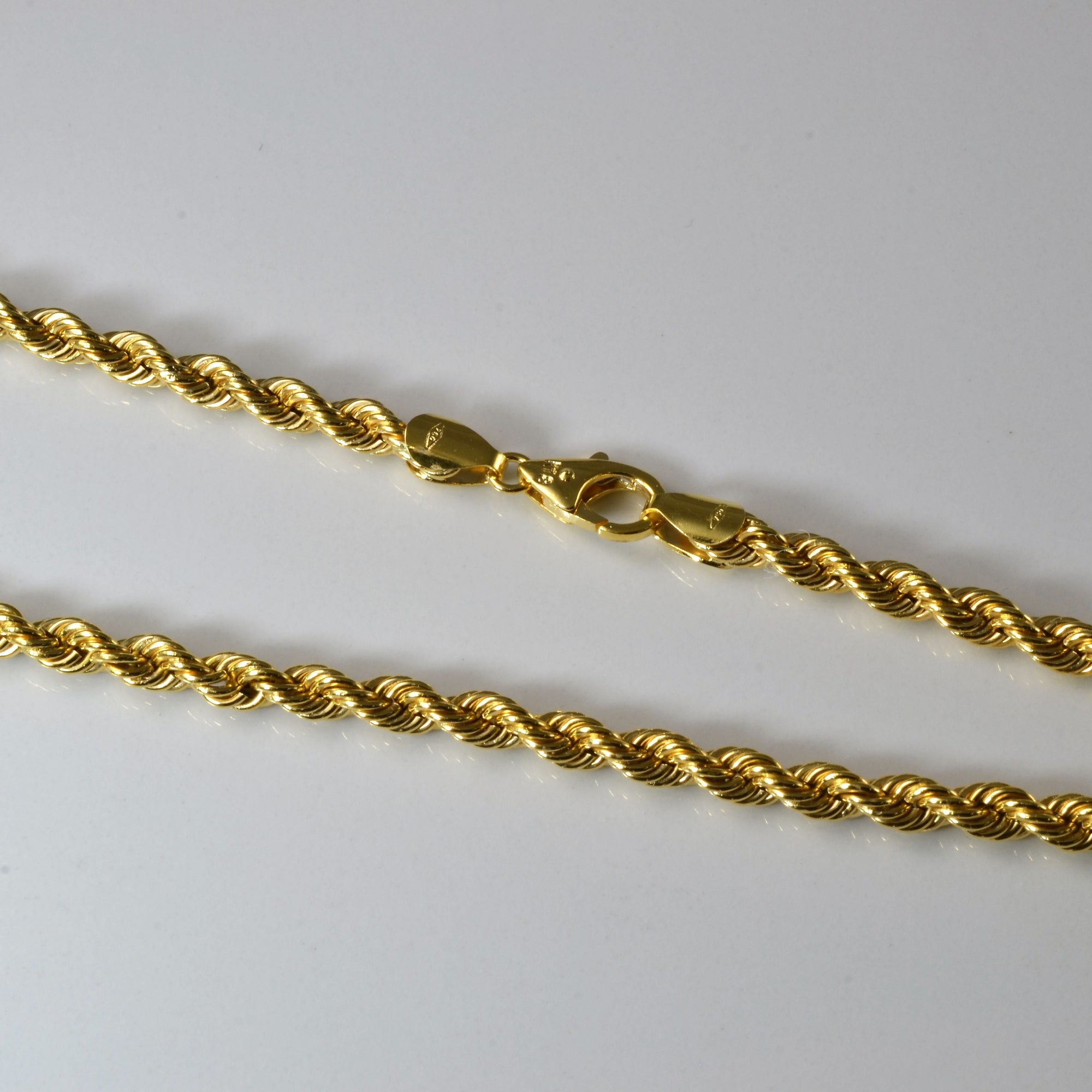 18k yellow gold rope chain Clearance