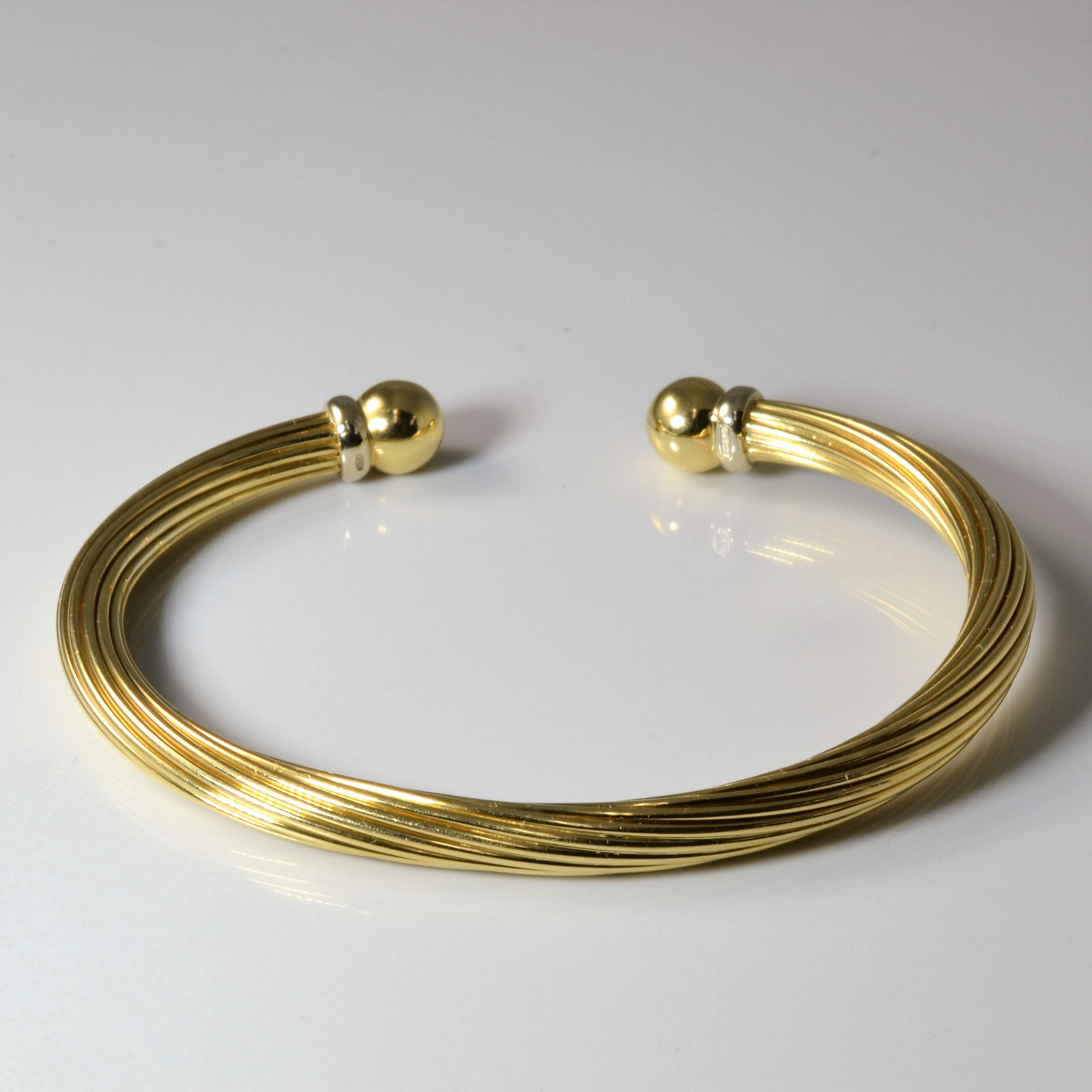 Yellow Gold Swirl Bangle | 7.5" |