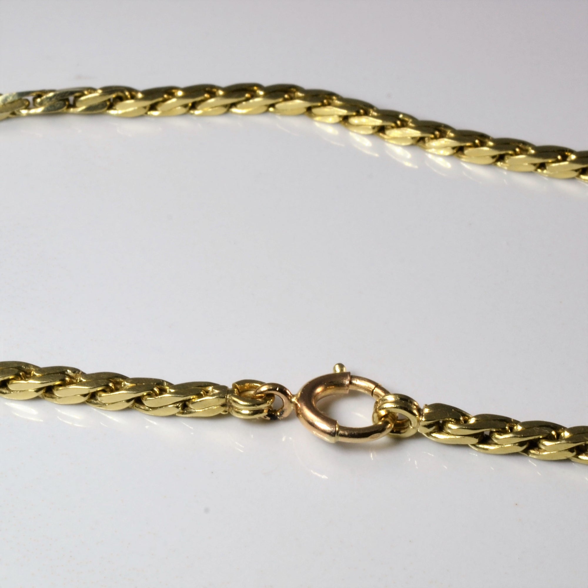 10k Yellow Gold Elongated Curb Chain | 14