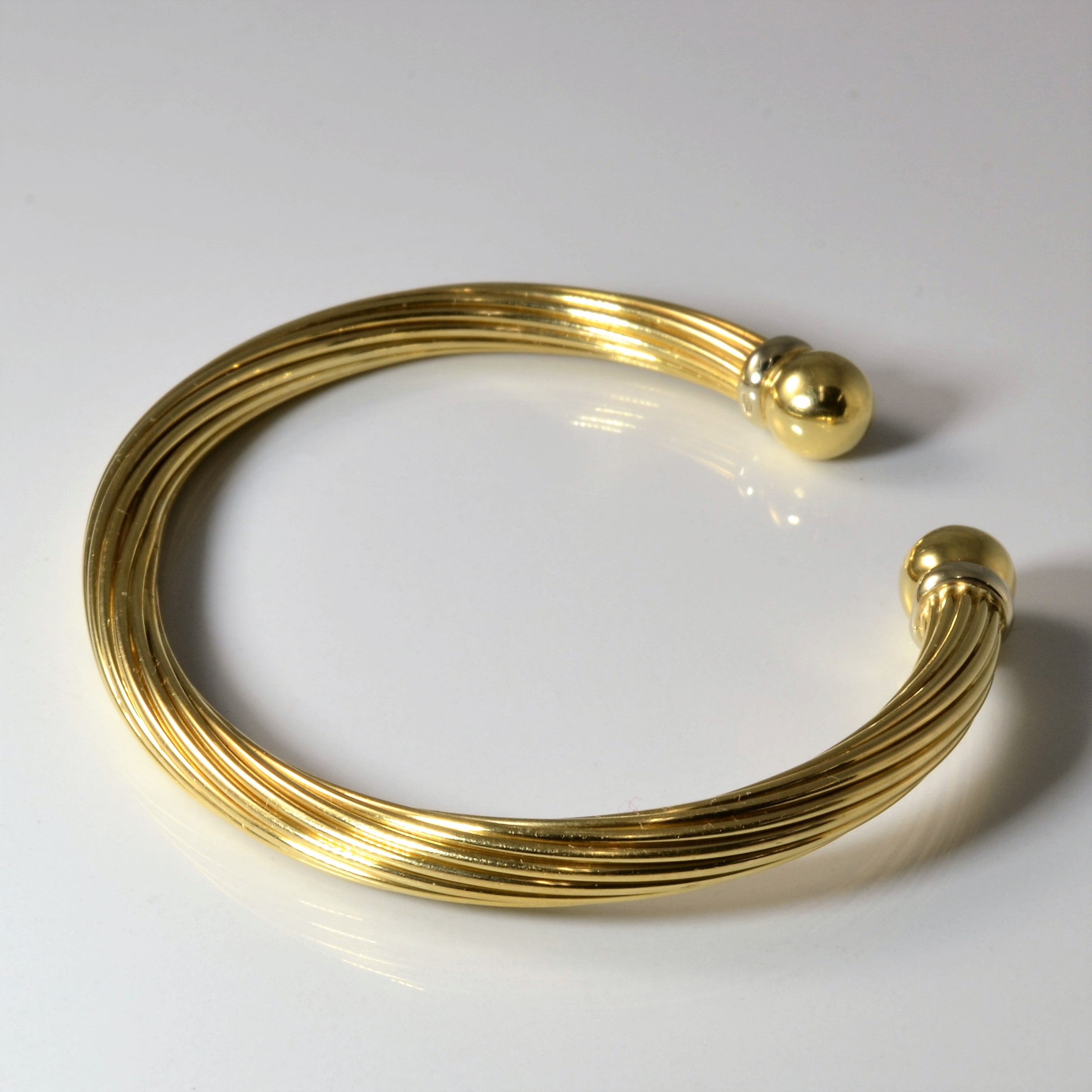 Yellow Gold Swirl Bangle | 7.5" |