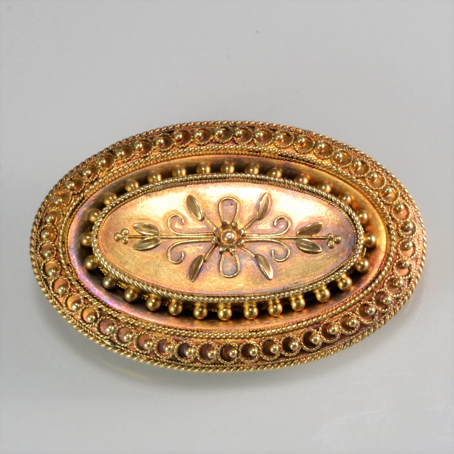 Mid Victorian Era Filigree Brooch |