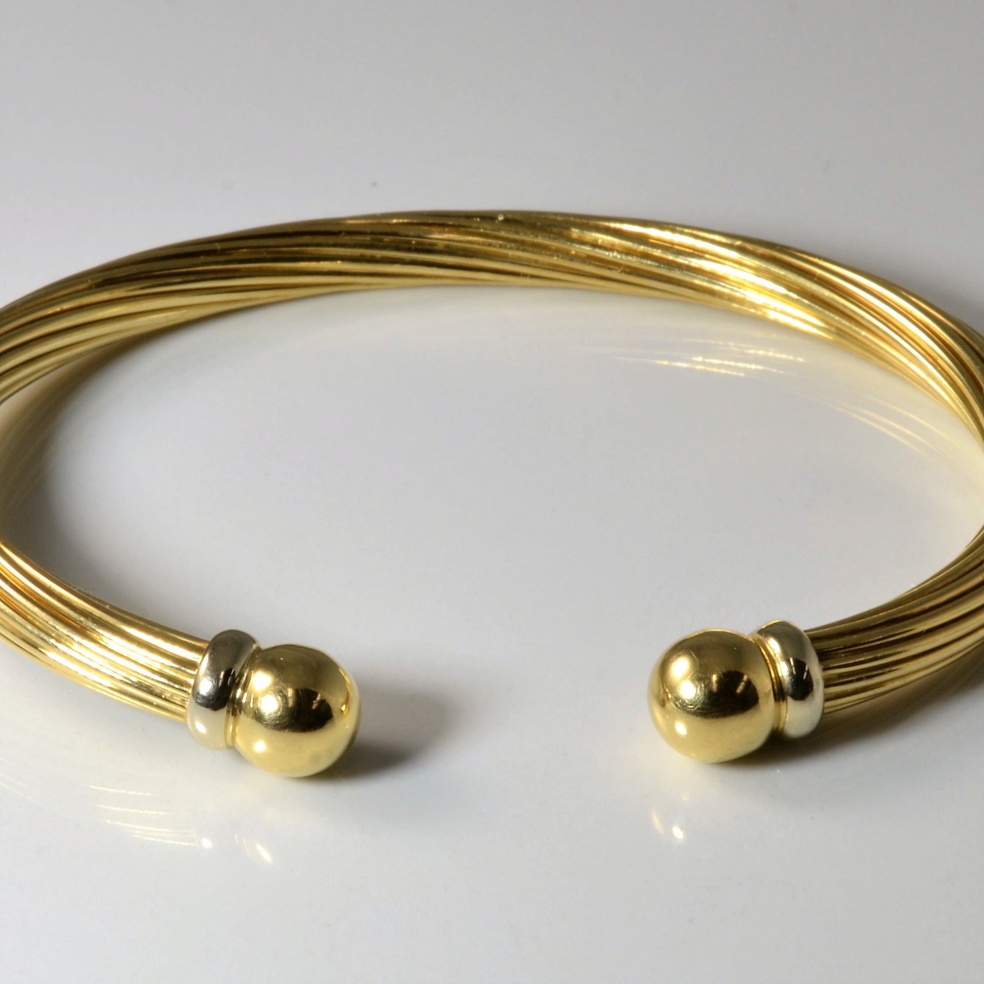 Yellow Gold Swirl Bangle | 7.5" |