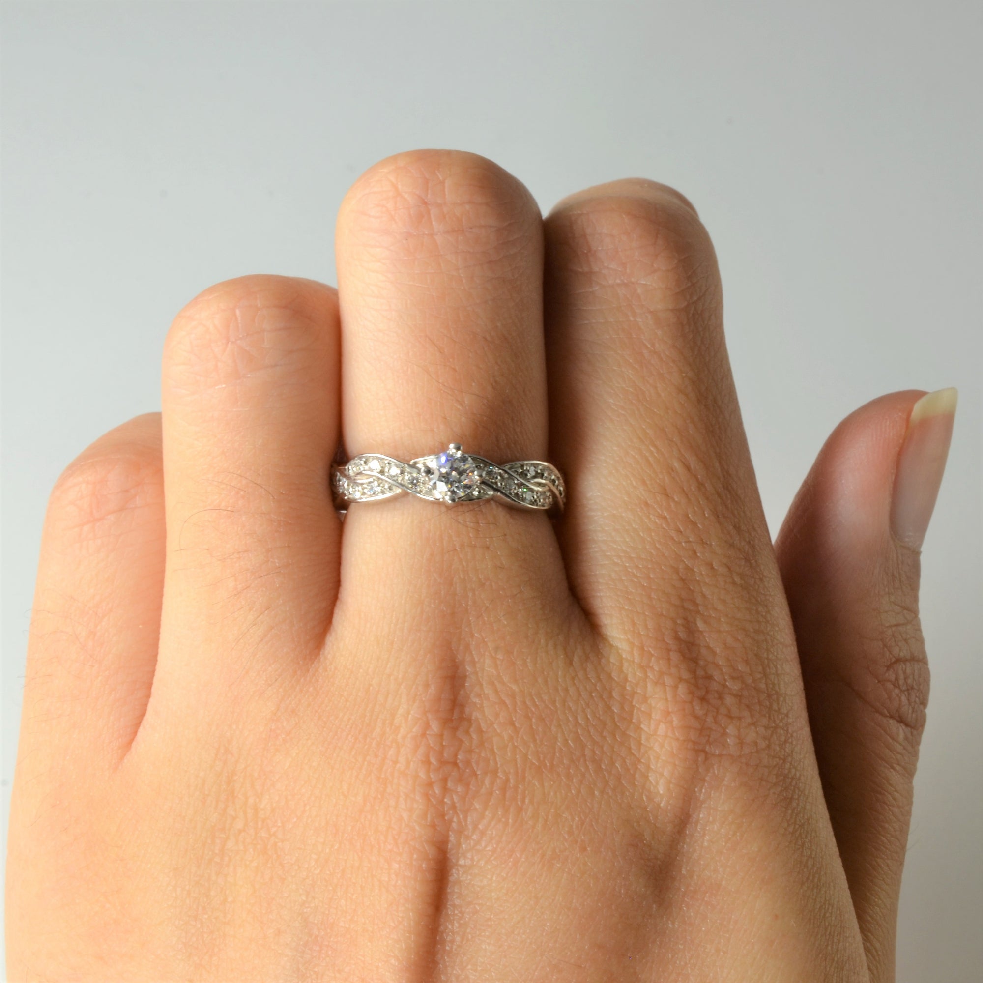 Braided Diamond Engagement Ring | 0.36ctw | SZ 6.25 |
