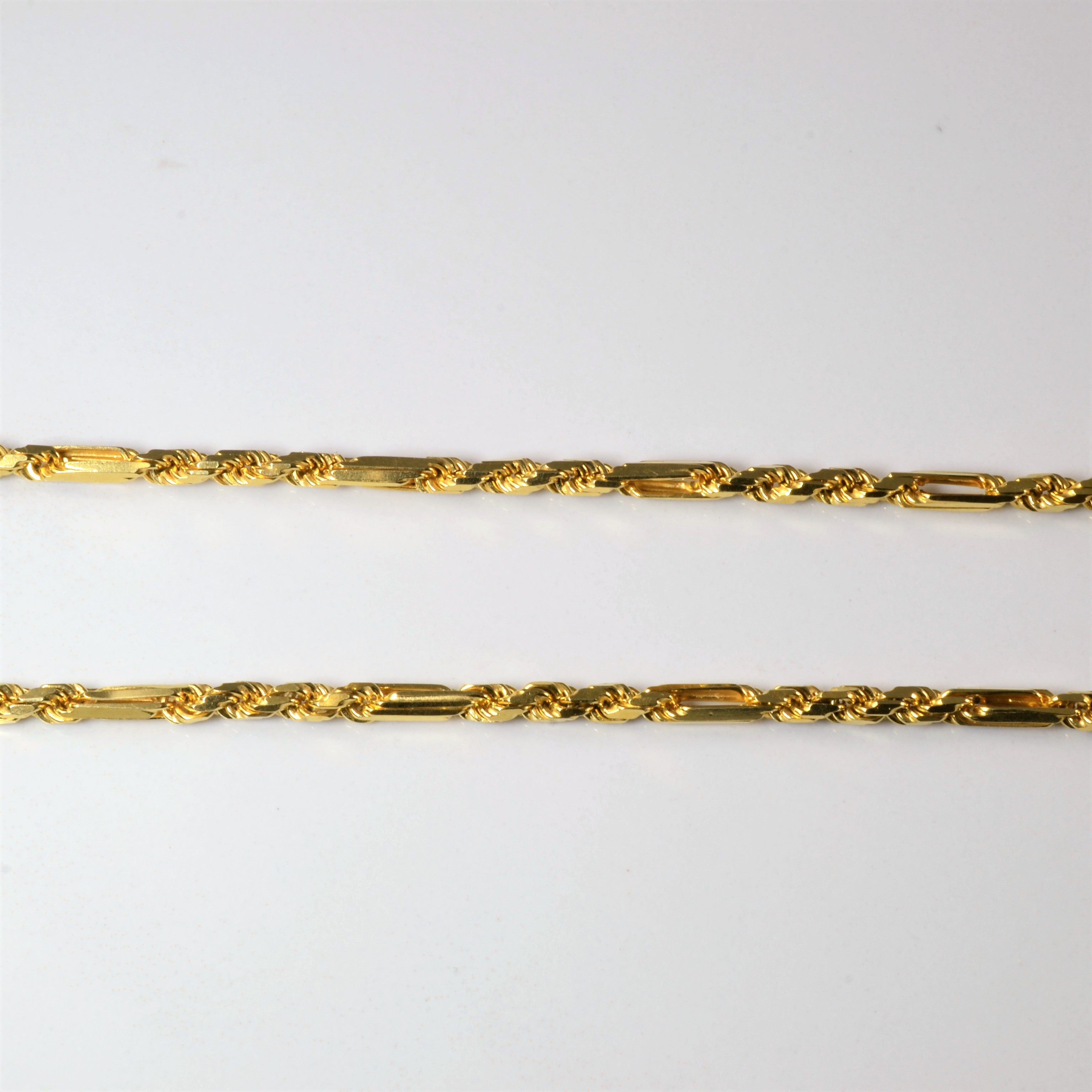 Italian 14k Yellow Gold 'Figarope' Link Chain |