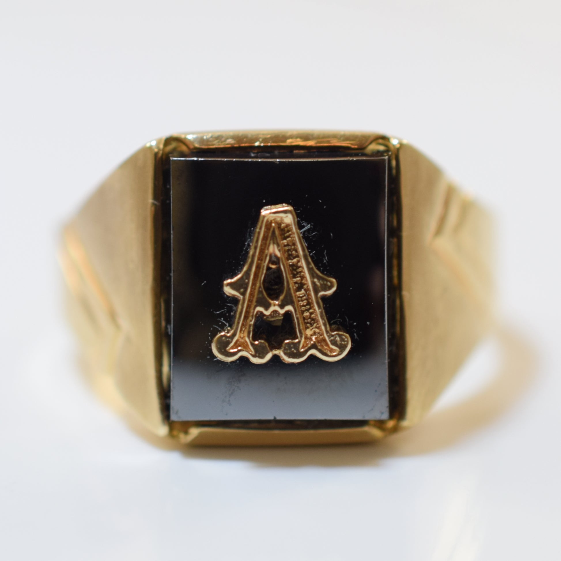 Initial 'A Hematite Ring | 8.50ct | SZ 9.75 |