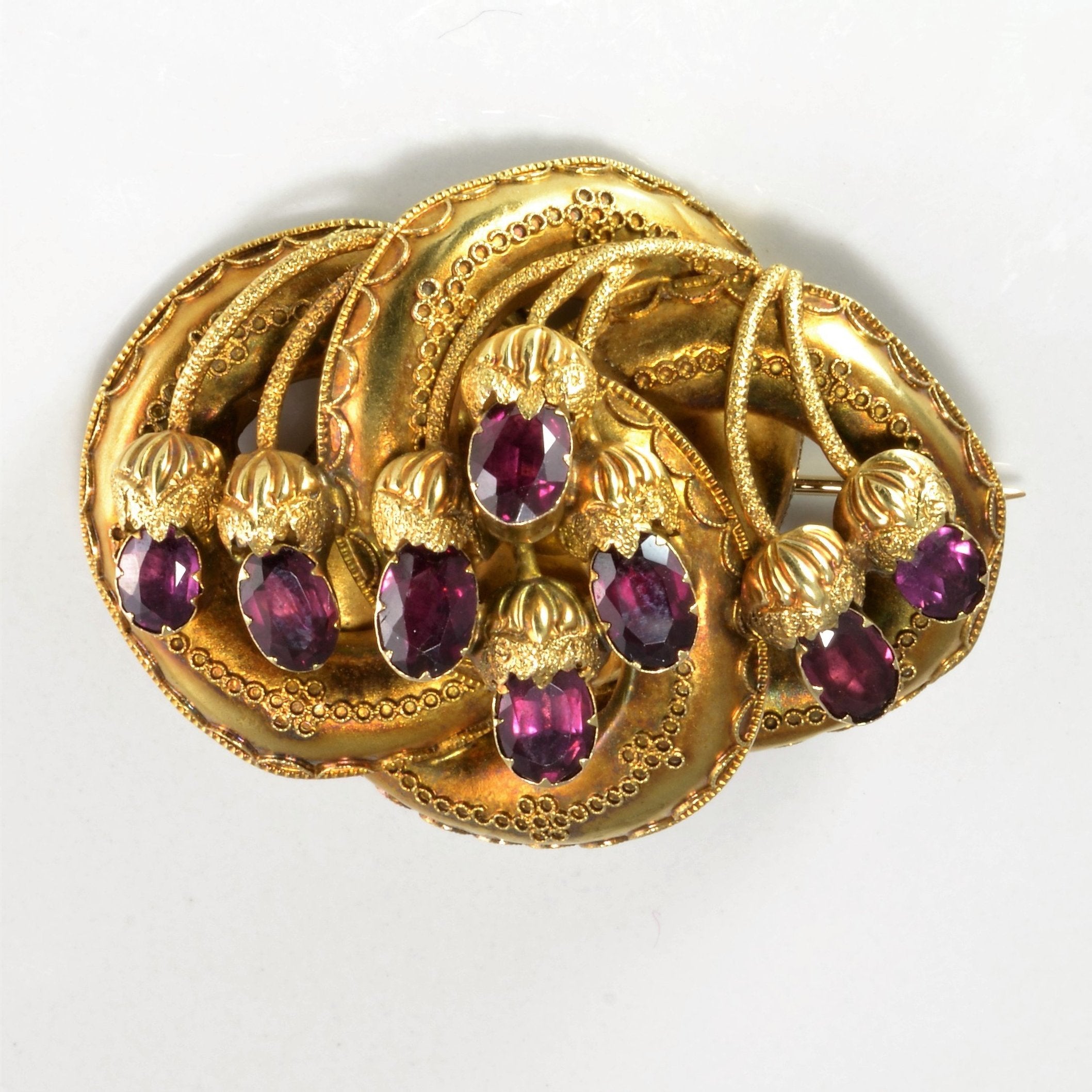 Victorian Era Garnet Brooch