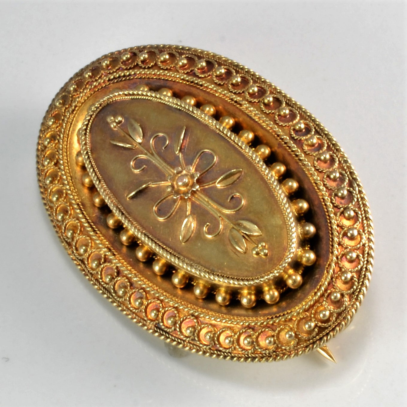 Mid Victorian Era Filigree Brooch |