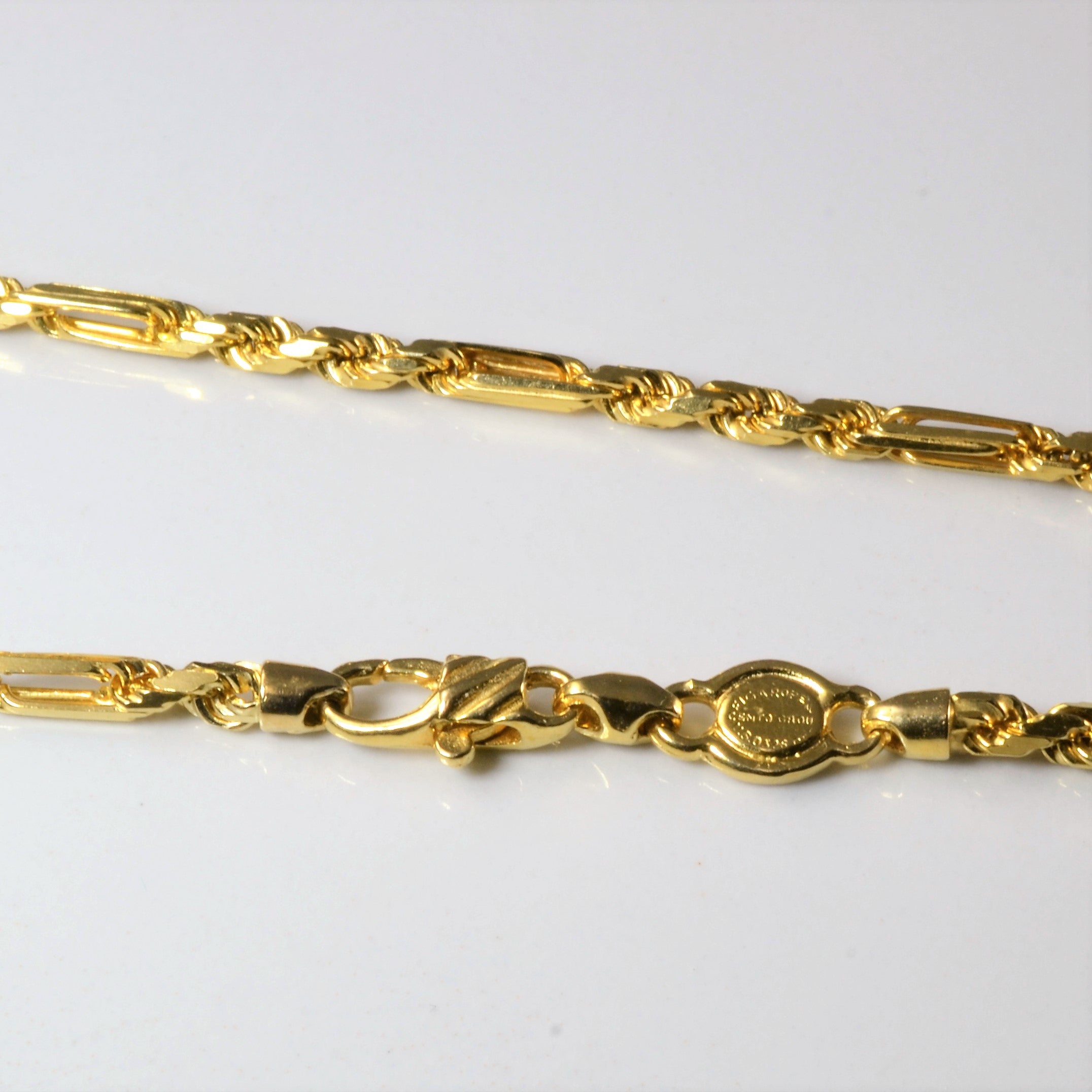 Italian 14k Yellow Gold 'Figarope' Link Chain |