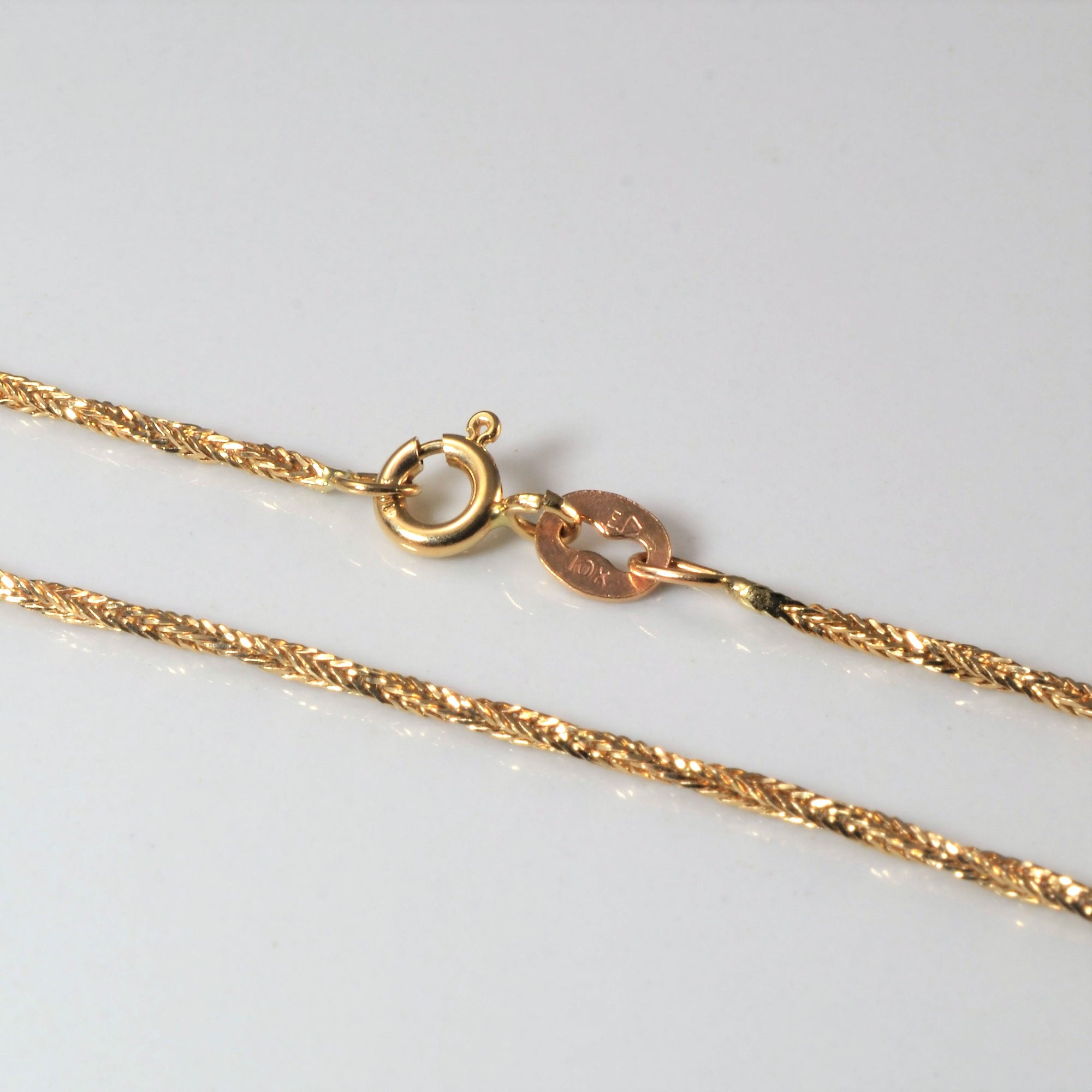 10k Yellow Gold Twisted Wheat Chain | 18