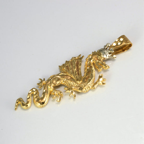 Yellow Gold Dragon Pendant