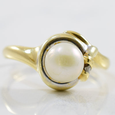 Pearl & Diamond Bypass Ring | 0.03ctw, 1.94ct | SZ 6.5 |