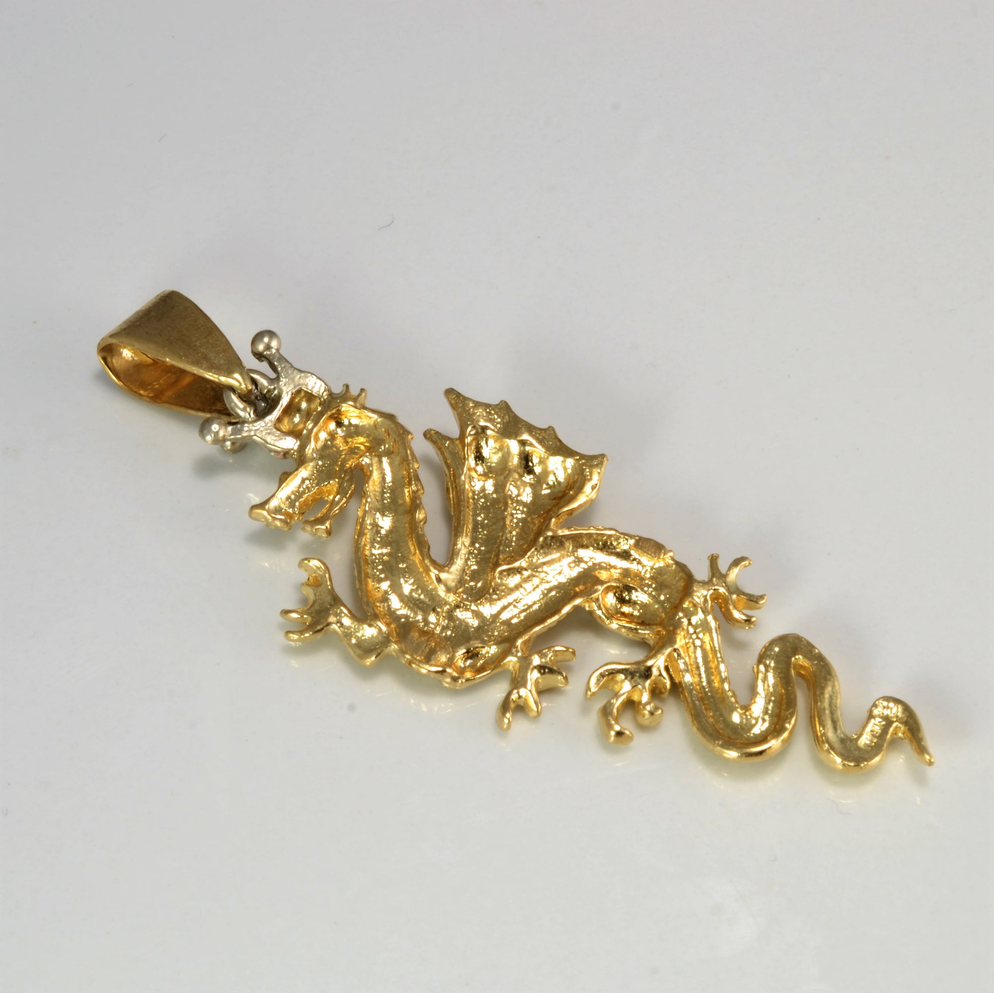 Yellow Gold Dragon Pendant