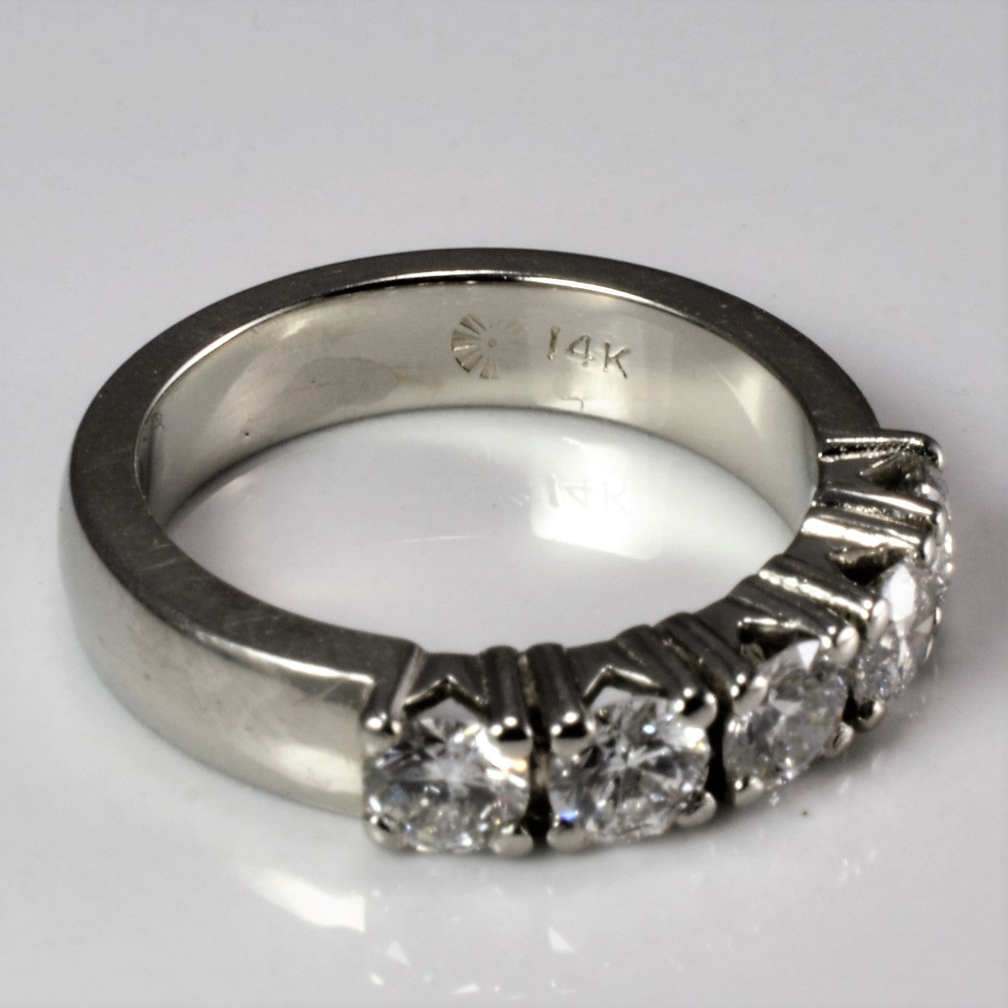 Five Stone Diamond Wedding Ring | 0.85 ctw, SZ 4 |