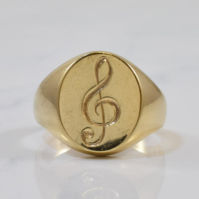 Treble Clef Signet Ring | SZ 8 |