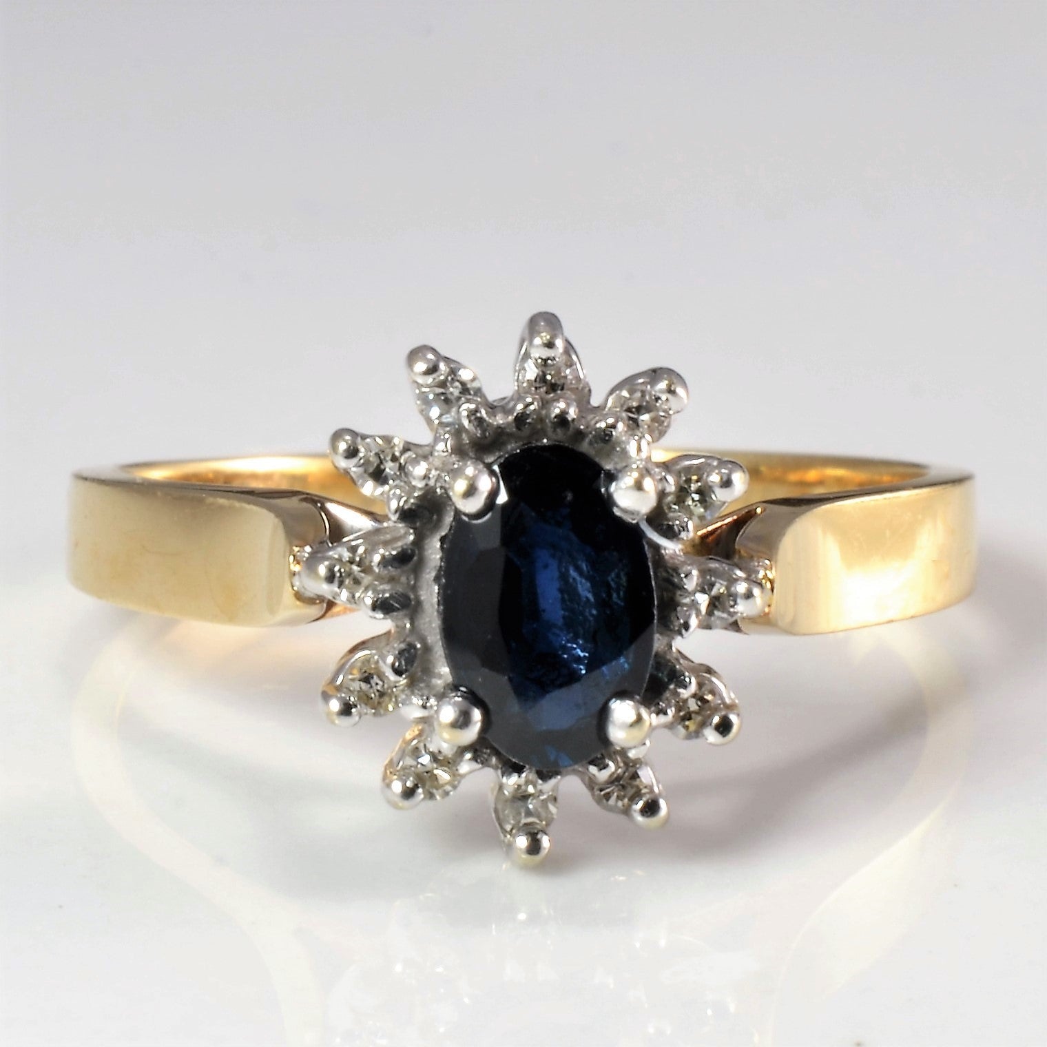 Sapphire & Diamond Ladies Cocktail Ring | 0.12 ctw, SZ 6.25 |