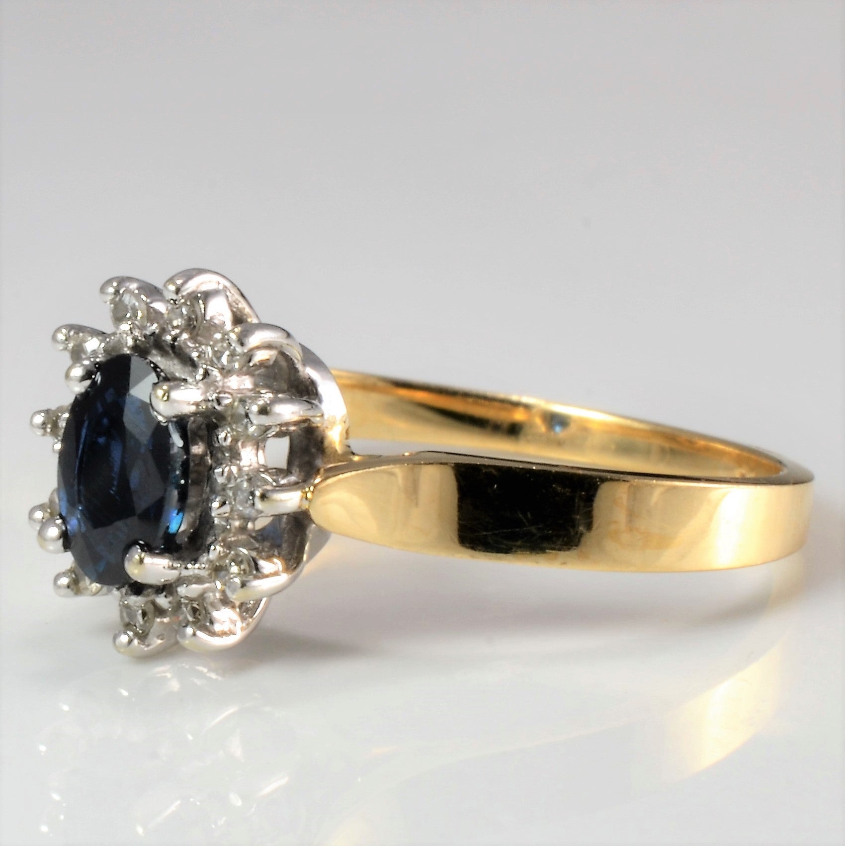 Sapphire & Diamond Ladies Cocktail Ring | 0.12 ctw, SZ 6.25 |