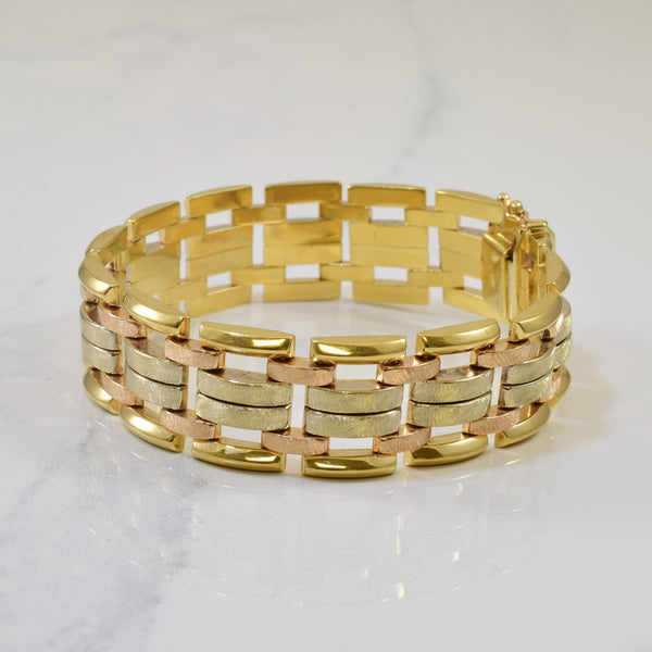 Textured Wide Chain Bracelet | 7.5