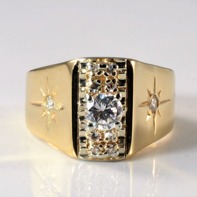 Vertical Quad Cluster Diamond Ring | 0.44ctw | SZ 6.25 |