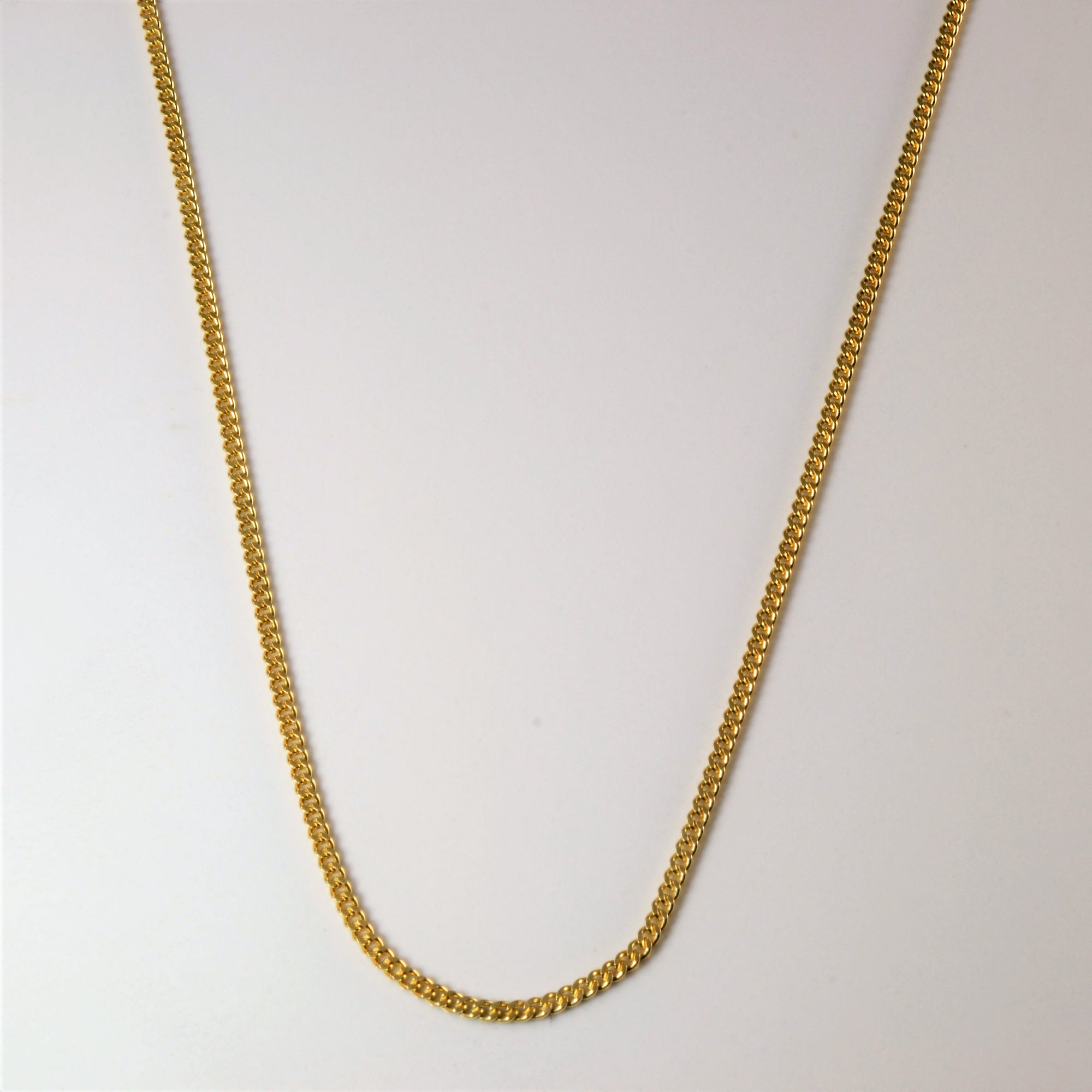 14k Yellow Gold Curb Chain | 28