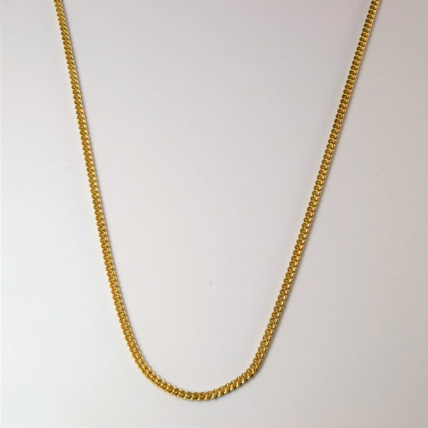 14k Yellow Gold Curb Chain | 28