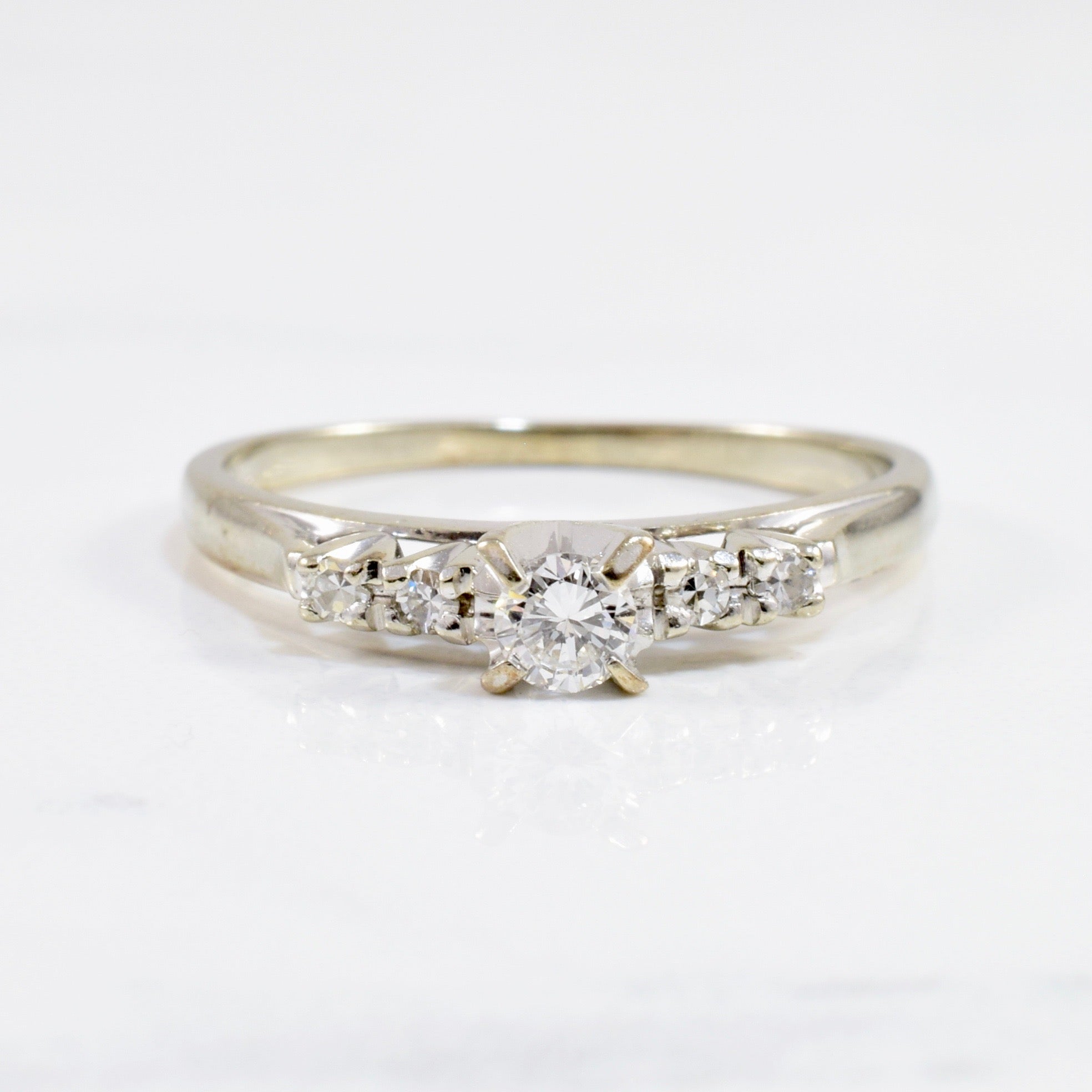 Late 1930's Diamond Engagement Ring | 0.26 ctw SZ 7.5 |