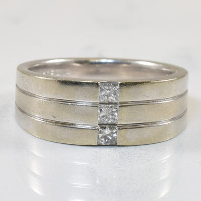 Channel Set Diamond Tapered Ring | 0.18ctw | SZ 8 |