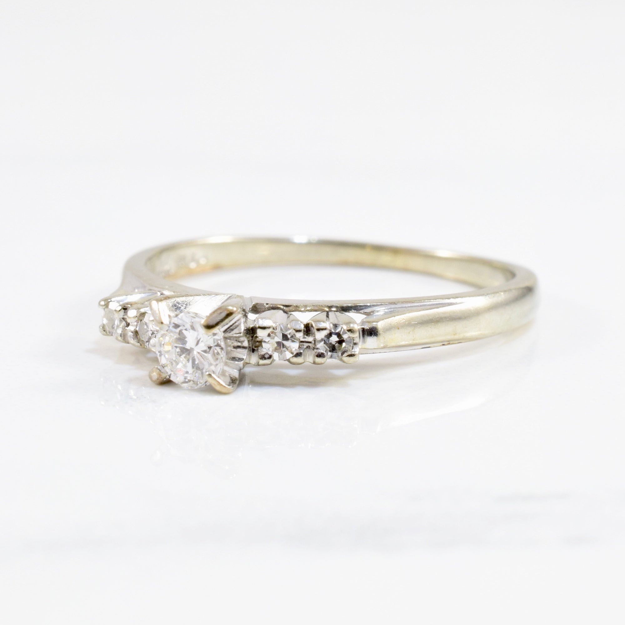 Late 1930's Diamond Engagement Ring | 0.26 ctw SZ 7.5 |