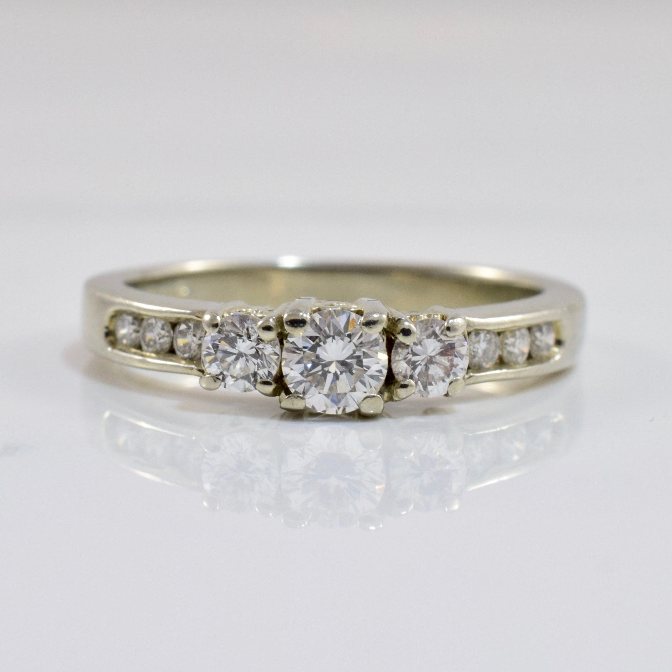 Three Stone Diamond Engagement Ring | 0.55 ctw SZ 5.75 |