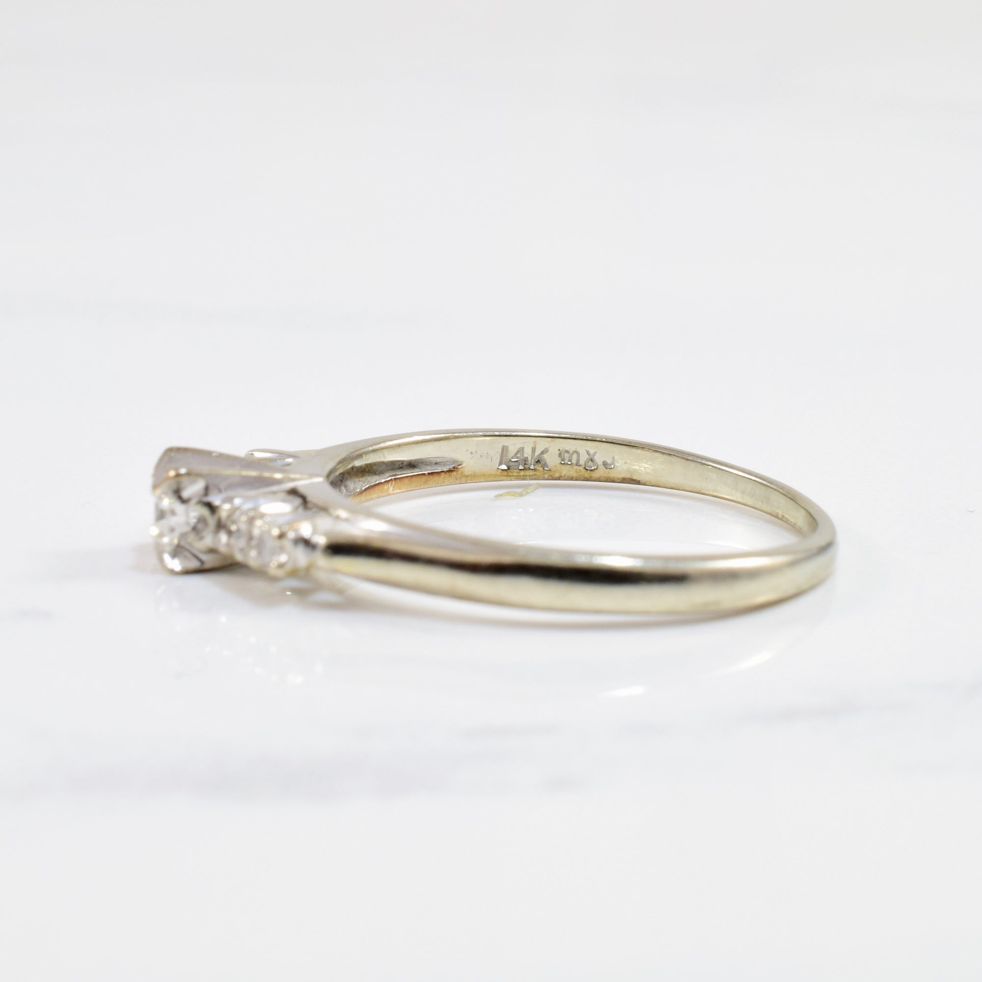 Late 1930's Diamond Engagement Ring | 0.26 ctw SZ 7.5 |