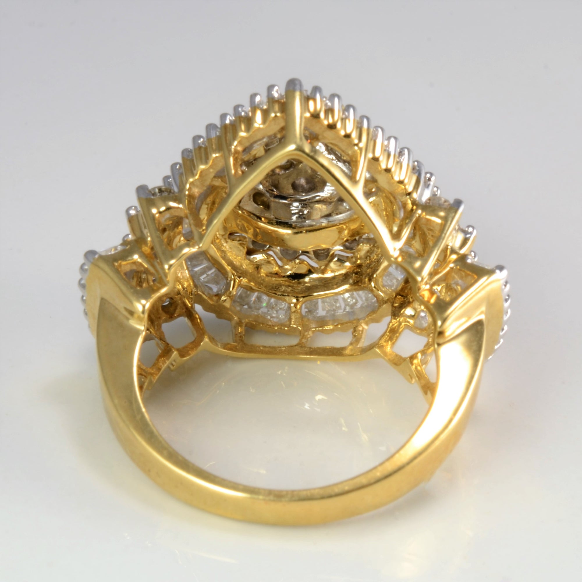 Cluster Multi- Diamond Heavy Ladies Ring | 1.94 ctw, SZ 7 |