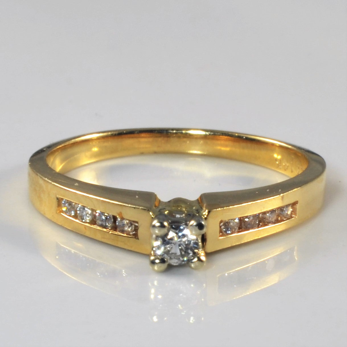 Channel Accented Diamond Engagement Ring | 0.14ctw | SZ 5.75 |