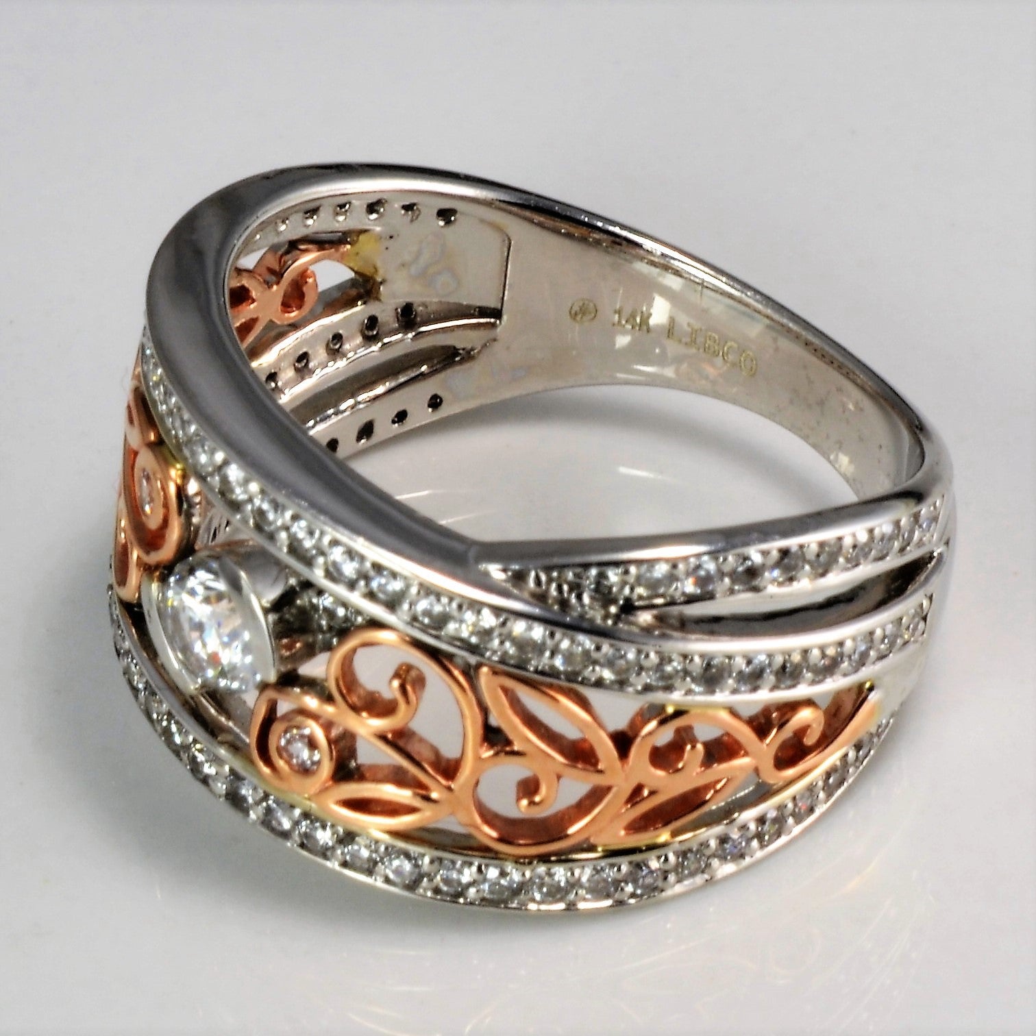 Bypass Filigree Diamond Ring | 0.73 ctw, SZ 6.5 |