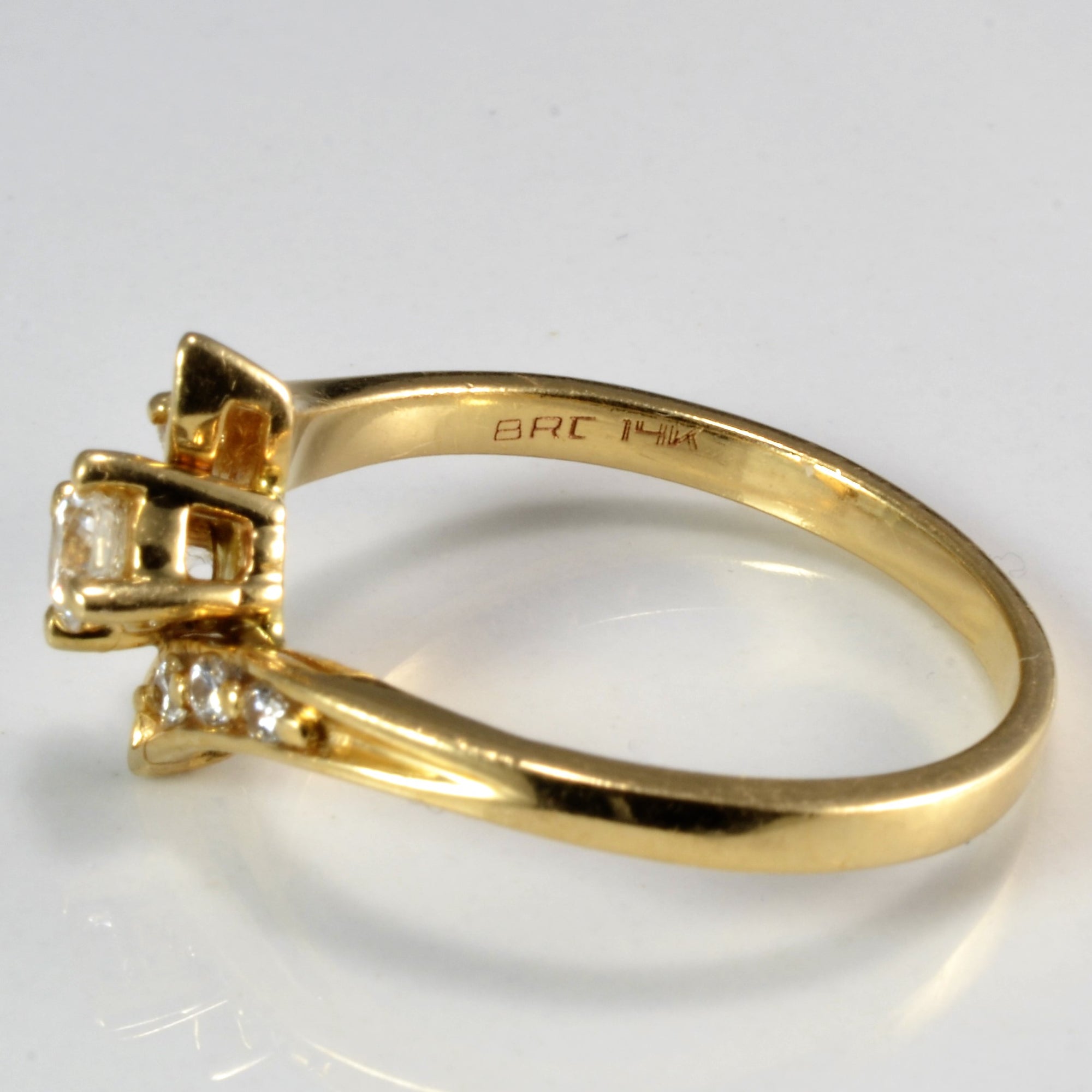 Bypass Diamond Engagement Ring | 0.28 ctw, SZ 8 |