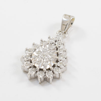 Diamond Illusion Cluster Drop Pendant | 0.22ctw |