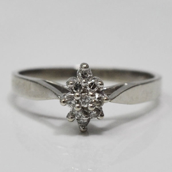 Marquise Shaped Tapered Cluster Ring | 0.05 ctw, SZ 5.25 |